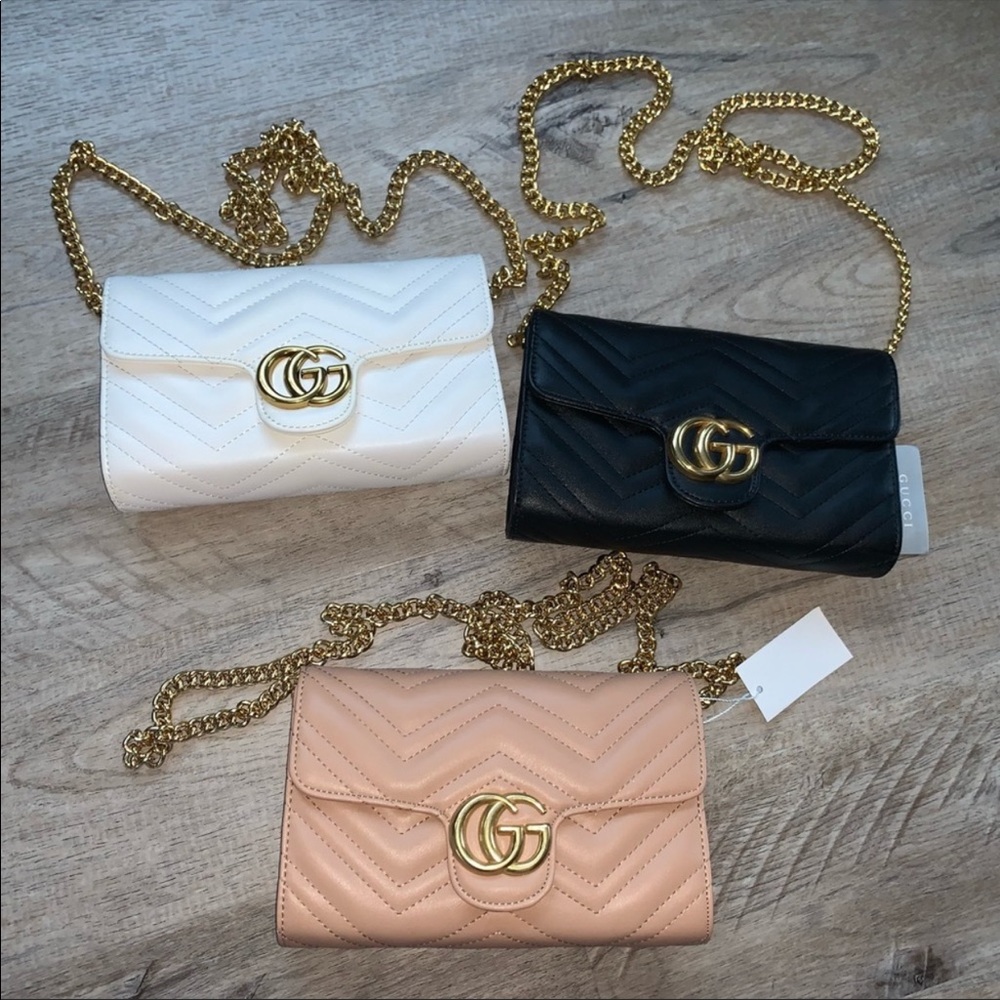 Faux GG Crossbody - Black